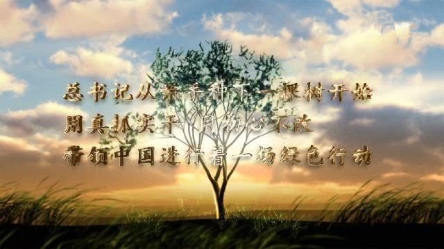 圖片轉(zhuǎn)載自——習近平書記植樹微視頻